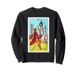 Six of Wands - Carta dei tarocchi vintage, motivo: Rider Waite Deck Felpa