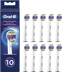 Oral-B Testina 3D bianca con tecnologia CleanMaximiser, confezione da 10 pezzi