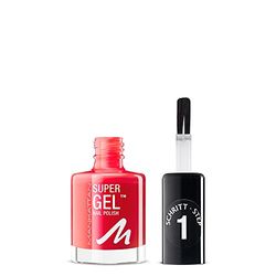 Manhattan Smalto per unghie super gel, effetto gel manicure senza luce UV, rimane acceso fino a 14 giorni, Devious Red 625-1 x 12 ml
