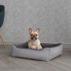 Italian Bed Linen Kennel kärlek för djur, lämplig för alla årstider, ljusgrå, 62 x 50 x 17 cm