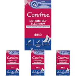 Carefree Salvaslips Flexiform White 30 unidades (Paquete de 4)