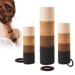 100 Elastici Capelli Multicolore Spessi Senza Cuciture – Elastici per Capelli Bambina Donna Uomo, Codini Resistenti per Tutti i Tipi di Capelli, Accessori Capelli Versatili