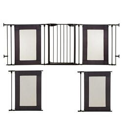 Dreambaby Denver Adapta Baby Safety Gate - Fits Opening from 85.5-316m Wide & 74cm Tall - Includes 2x 58cm extension - Suitable Barrier for Stairs, Irregular Openings, & Wide Areas - Black