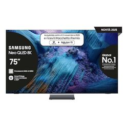Samsung Smart TV 75'' QE75QN990FTXZT Neo QLED 8K Mini LED, NQ8 AI Gen3 Processor, 8K AI Upscaling Pro, Wireless One Connect, Dolby Atmos & OTS Pro, Infinity Air, 2025