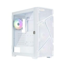 MarbleShell MS31 pc-behuizing voor gamer, wit, 4 ARGB PWM-ventilatoren en VGA-houder inbegrepen