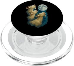 Three Goats Howling At The Moon 3 Goats Moon PopSockets PopGrip para MagSafe