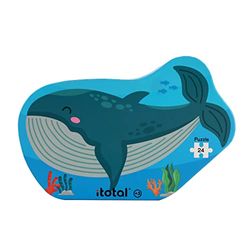 I-TOTAL ® - Roligt pussel för barn med konturförpackning | Lämplig för 3+ åringar | 24 stycken (SEA)