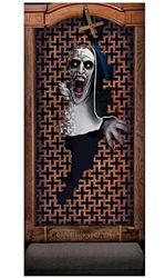 FIESTAS GUIRCA | Decorazione Porta Confessionale in Tessuto (80x180 cm) - Ideale per Feste di Halloween e Celebrazioni di Polizia - Decorazione per Parete, Porta e Finestra - Multicolore