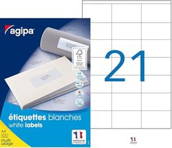 agipa Universal Labels 70 x 42 mm White Rectangular 119009