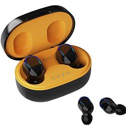 Bluetooth hoofdtelefoon, draadloze in-ear hoofdtelefoon, bluetooth met microfoon, hifi-stereo, knopbediening, 25 uur speeltijd met led-display, voor mobiele telefoon, tablet, tv