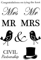 Woodware Jane gill-a civile wedding-clear Magic timbro, 10 x 13.5 cm