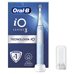 Oral-B iO 3N Cepillo de Dientes Eléctrico con Mango Recargable, 1 Cabezal, Diseñado por Braun - Azul