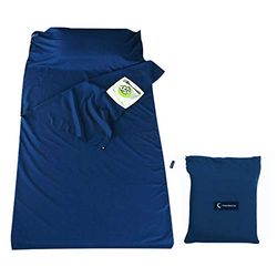 Local Makes A Comeback - Printed Dirty Travel Hygiene Sleeping Bag Hotel Sleeping Bag Adult Sleeping Bag Envelope 180cm x 210cm, Blue