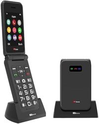 TTfone TT760 4G USB-C Mobile Phone for the Elderly, Simple and easy to use flip folding cell cheap and easy to use, Vodafone Pay as you go with £10 Credit (with Dock Charger, Black)