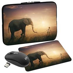 Pedea - Custodia per notebook fino a 15,6", motivo elefante