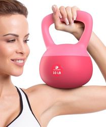 Serenilite Kettlebells souples, ensemble de kettlebells pour homme et femme, kettlebells d'entraînement de force sûre, poids de 4,5 kg pour les entraînements à domicile et plus encore.