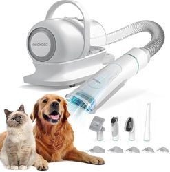 Neakasa P1 PRO Kit per toelettatura e aspirazione a Vuoto per Animali Domestici, Tosatrice per Cani e Gatto Pelo Lungo Professionale, con spazzole per Cani e Altri 5 Strumenti per la toelettatura