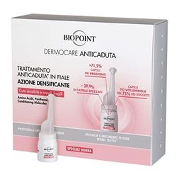 Biopoint Dermocare Anticaduta – Fiale Anticaduta Capelli Donna, n.20 Fiale da 6 ml, ad Azione Densificante, per Cute Sensibile e Capelli Fragili, Protocollo Intensivo 20 giorni