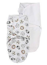 Meyco Baby Animal/Uni - Confezione da 2 pacchi per neonati (panno per neonati da 0 a 3 mesi, morbido comfort durante il sonno, traspirante e assorbe l'umidità, aiuta ad addormentarsi), multicolore