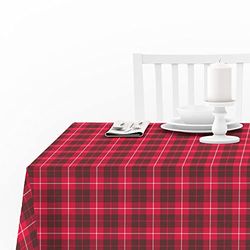 Doge Milano Nappe avec impression numérique, 100% Made in Italy Nappe antidérapante pour salle à manger, lavable et antitache, Modèle Natale - Rossano, cm 140x140