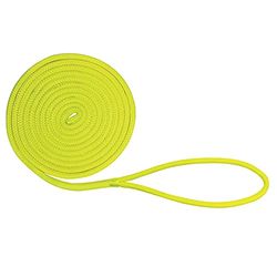 Extreme Max BoatTector 3006.2451 Ligne d'accueil en Nylon à Double Tresse, 1,27 cm x 4,6 m, Jaune Fluo