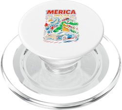 Merica Desde 1776 Águila Patriótica y Gator USA America PopSockets PopGrip para MagSafe