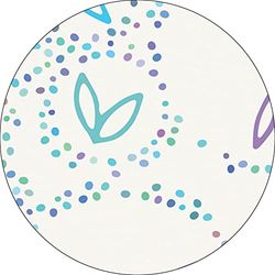 Bonateks, Ronde digitaal bedrukte muismat, antislip onderkant, voor kantoor en thuis, diameter: 22 cm