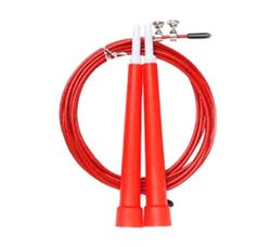 FFitness Speed Steel Jump Rope, springtouw, uniseks, volwassenen, rood, eenheidsmaat