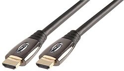 Pro Signal PSG03837 High Speed 4K UHD HDMI Lood met Ethernet, Chrome Connectors, Verguld, 3m, Zwart