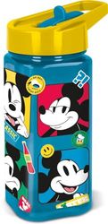 TataWay in viaggio si cresce Bouteille en plastique Disney Blue pour enfants Mickey Mouse Mickey Mouse 510 ml avec paille qui évite les pertes