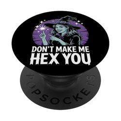 No me hagas hechizarte Halloween PopSockets PopGrip Adhesivo