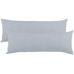 aqua-textil Classic Line Federa set da 2 cerniera cotone 40 x 145 cm grigio argento