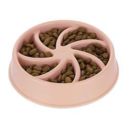 Relaxdays långsam matningsskål, rosa, 600 ml