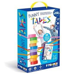 IMAGILAND -FGI002 Pedagogische Fitgames. Funny Tapes met boek voor 25 games, niet van toepassing, meerkleurig, eenheidsmaat (FGI002)