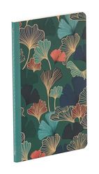 Clairefontaine 116242C - Cuaderno pequeño cosido con hilo decorativo floral, color azul profundo, tapa de cartón mate, 11 x 17 cm, 96 páginas con líneas de papel marfil 90 g, colección Gaia azul 4