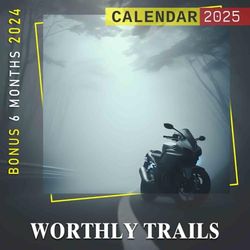 Worthly Trails Calendar 2025: 18 Months of Scenic Expeditions July 2024 to December 2025 Organize with a Large-Sized Highlighting Inspiring Hiking Adventures Ideal Gifts