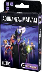 Asmodee, Disney Villains: La reunión de los malvados, Juego de Mesa de Bluff y Estrategia, 6-12 Jugadores, más de 10 años, edición en Italiano