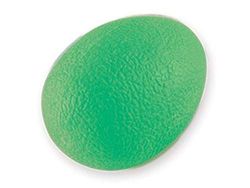 Gima - Pallina Antistress a Forma di Uovo, Esercitatore per Dita, Mano, Polso, per Riabilitazione, Livello Medio, Colore Verde.