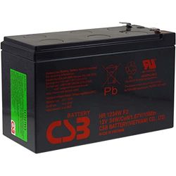 CSB Batería Plomo de Alta Descarga HR1234WF2 Adecuada para APC Back-UPS BE550G 12V 9Ah