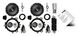 Pioneer TS-Peugeot-208 Haut-Parleur 2 Voies 350 W 16,5 cm Système de Haut-parleurs Plug & Play pour Peugeot 208 année de Construction 2012 à 2019 Noir/Gris