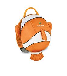 LittleLife Mochila infantil em forma de animal rédea, Clownfish, Peixe palhaço