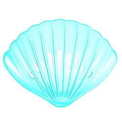 MSV Porte Savon PVC Coquillage Bleu Clair