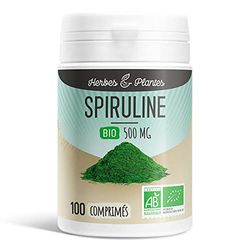 Spiruline Bio 100 Comprimés 500 mg- Herbes et Plantes