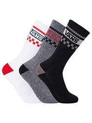 Vans Heren 3-pack college sokken, meerkleurig, Wit, one size