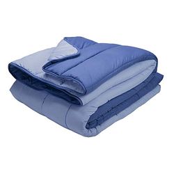 Pikolin Home Omkeerbaar dekbed, 300 g, tweekleurig, voor bedden met een breedte van 150 cm, warm, ademend, blauw, 240 x 220 cm
