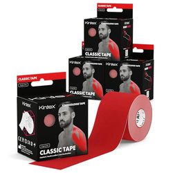 Kintex - Cinta Kinesiologica | Set de 4 Cinta Kinesiotape Resistente al Agua y a la Piel, 5cmx5m, Cinta para Deporte, Cintas Elásticas Fisioterapia | Venda Elástica Adhesiva | Vendas Elásticas