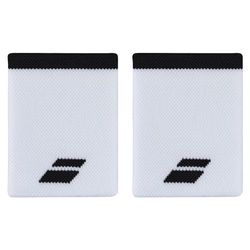 Babolat Uniseks polsband voor volwassenen, jumbo-logo badstof, eenheidsmaat, kleur wit/zwart, snelle zweetopname, breedte 10,5 cm, polsband voor gymnastiek, tennis, badminton, padel