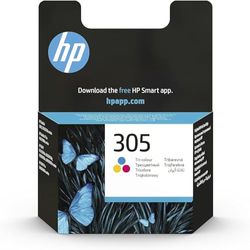 HP 305 Tricromia, 3YM60AE, Cartuccia Originale HP da 100 Pagine, Compatibile con Stampanti HP DeskJet seri 2700, 4100, HP ENVY serie 6020, 6030, 6420, e 6430