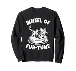 Wheel Of Fur-Tune Robot Vacuum Cleaner Funny Cat Sweatshirt
