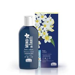 Helan, Monoi de Tahiti - Crema Solare 30 SPF Protezione Solare Alta Water Resistant, Crema Abbronzante Corpo Emolliente con Vitamina E, Crema Corpo Profumata Idratante con Olio Crusca di Riso, 200 ml